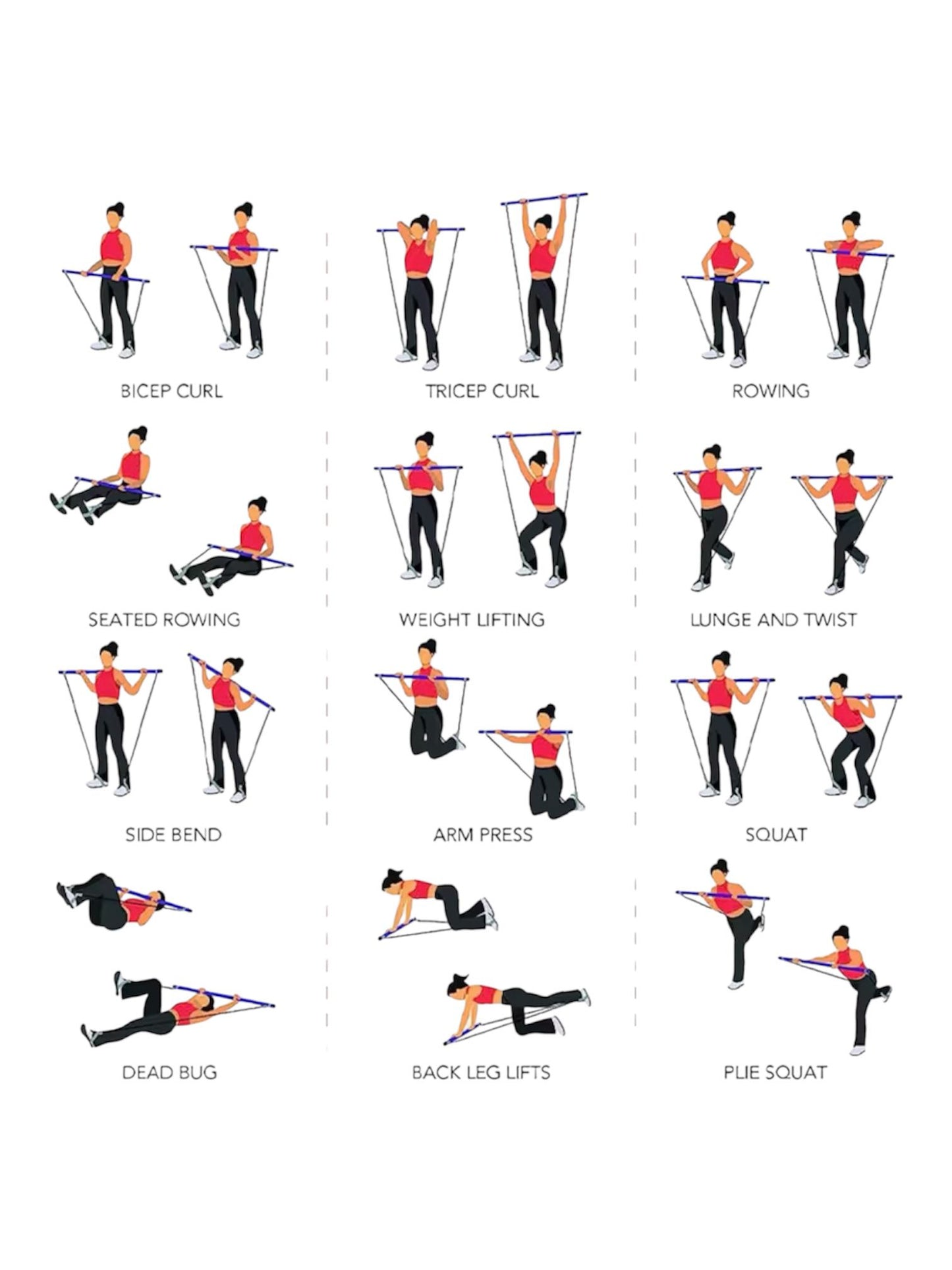 Barre de pilâtes sportive