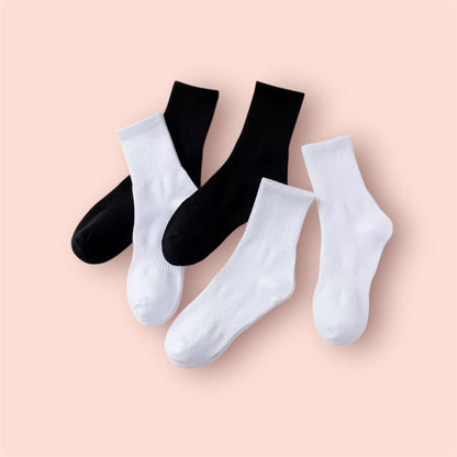 Pack de 5 paires de chaussettes homme femme noir blanc